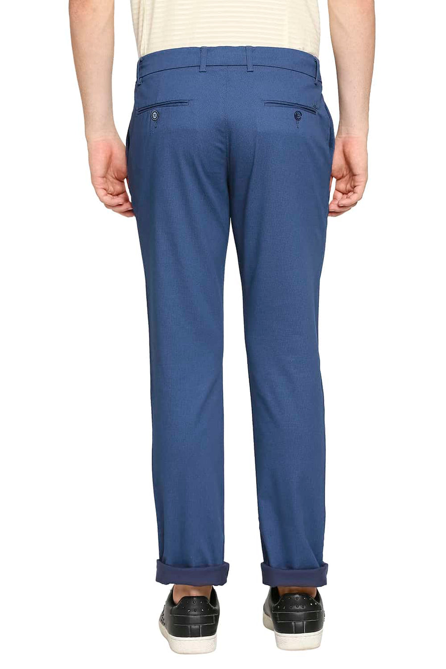 BASICS TAPERED FIT MAJOLICA NAVY STRETCH TROUSER