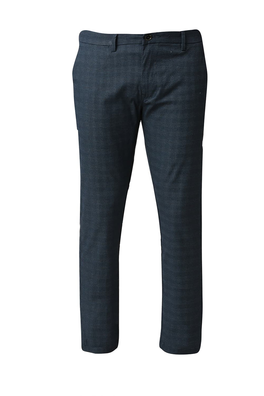 BASICS TAPERED FIT SAXONY NAVY STRETCH TROUSER