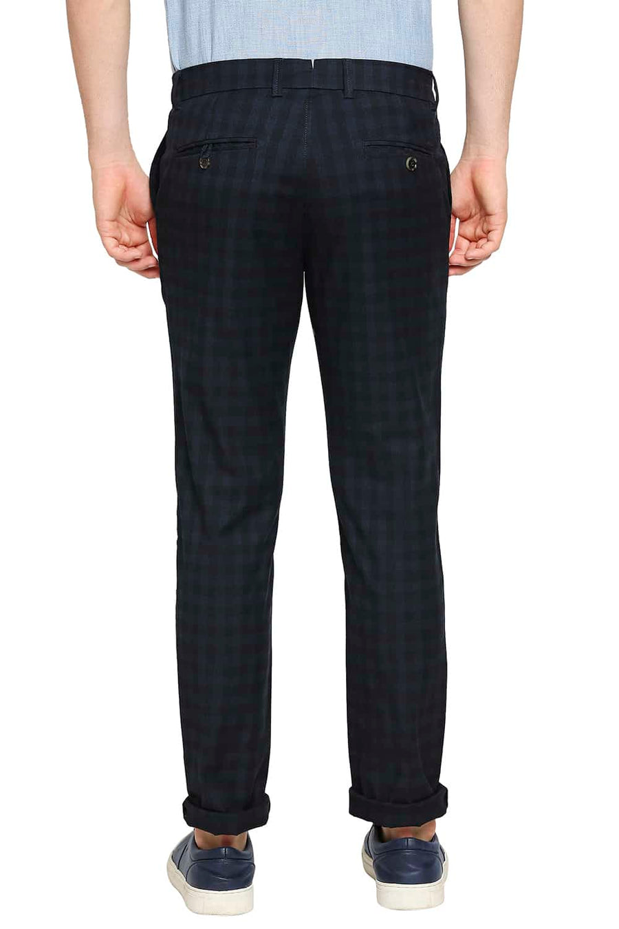 BASICS TAPERED FIT TITAN NAVY STRETCH TROUSER