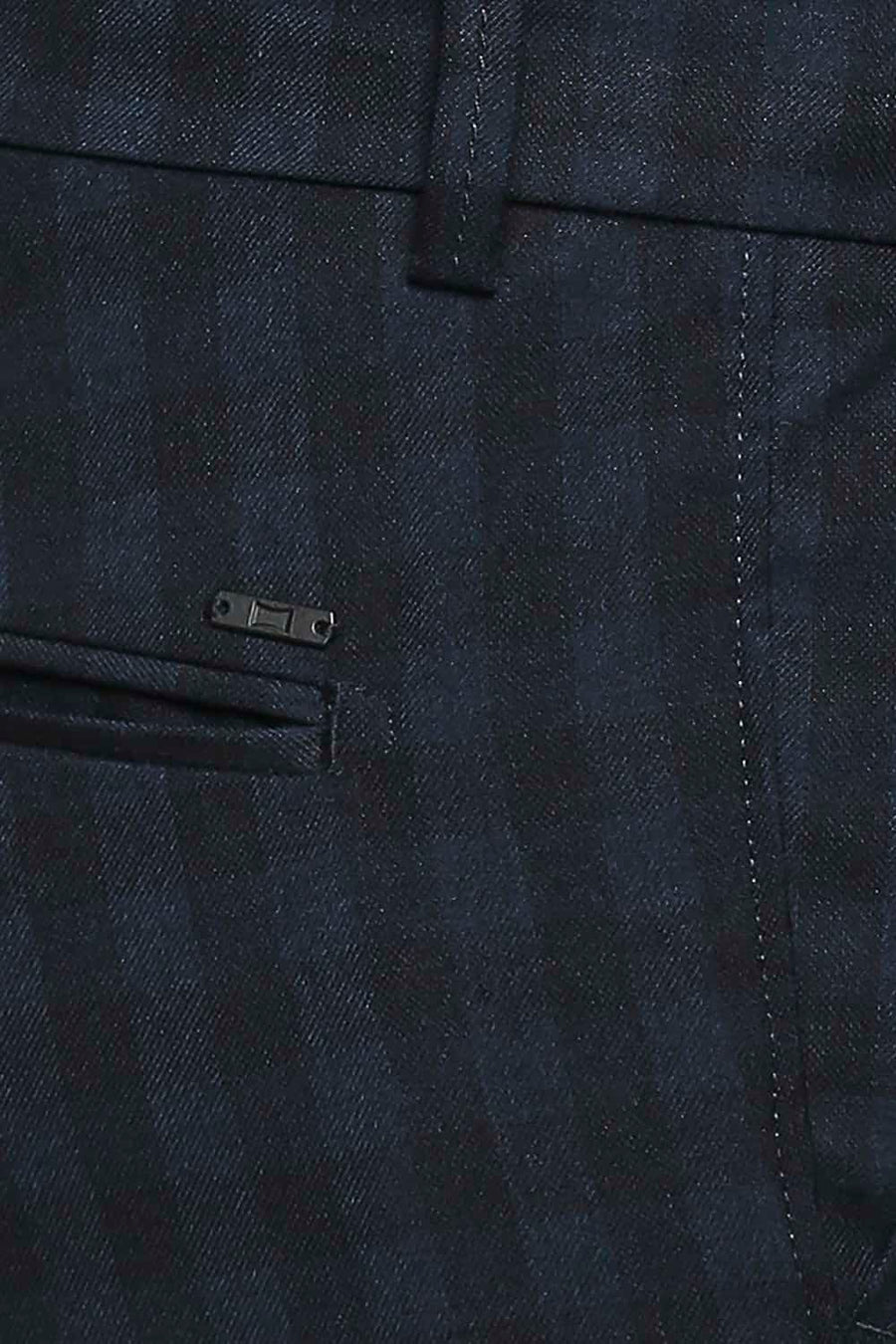 BASICS TAPERED FIT TITAN NAVY STRETCH TROUSER