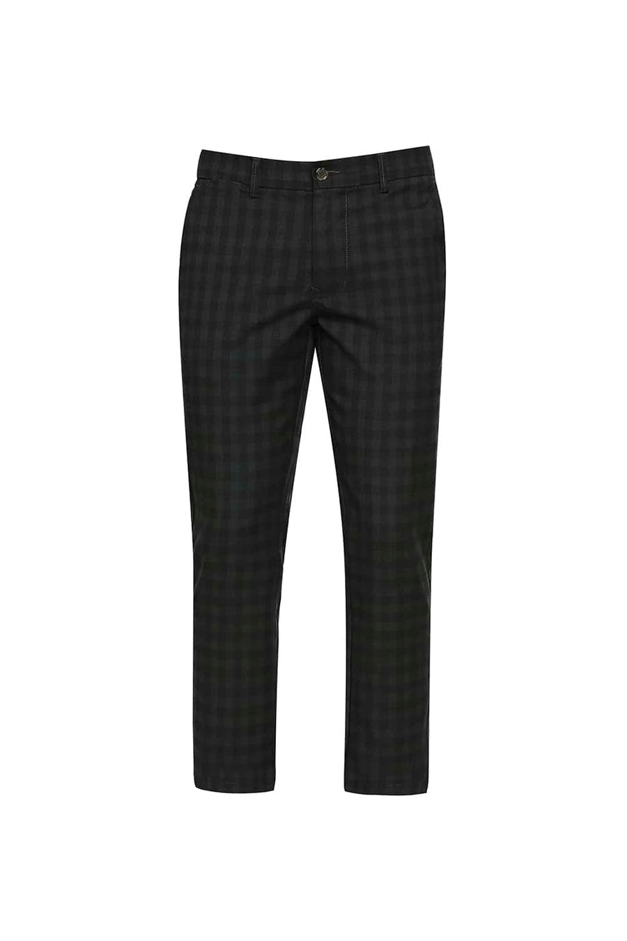 BASICS TAPERED FIT SCARAB GREEN STRETCH TROUSER
