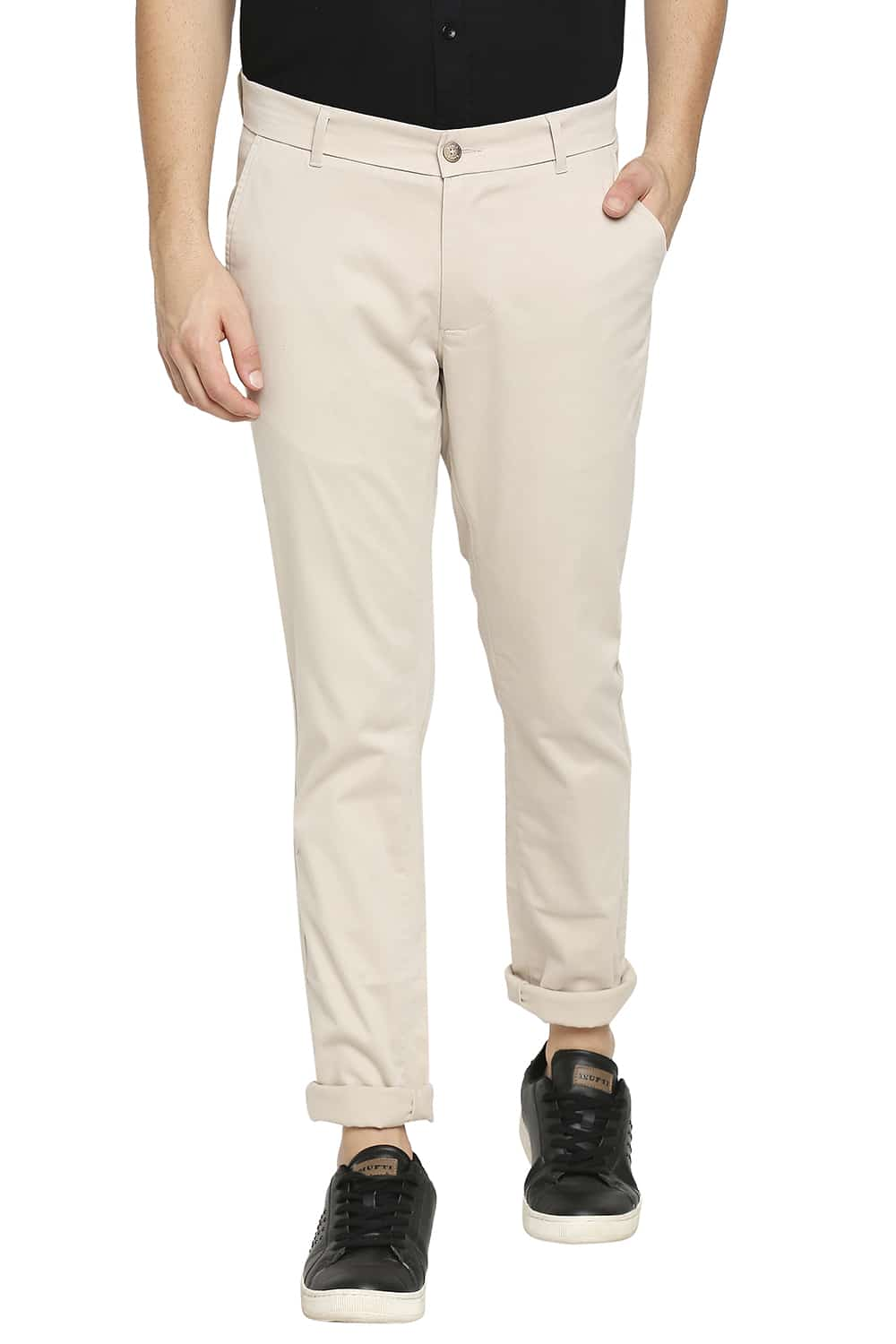 BASICS TAPERED FIT STRETCH TROUSER