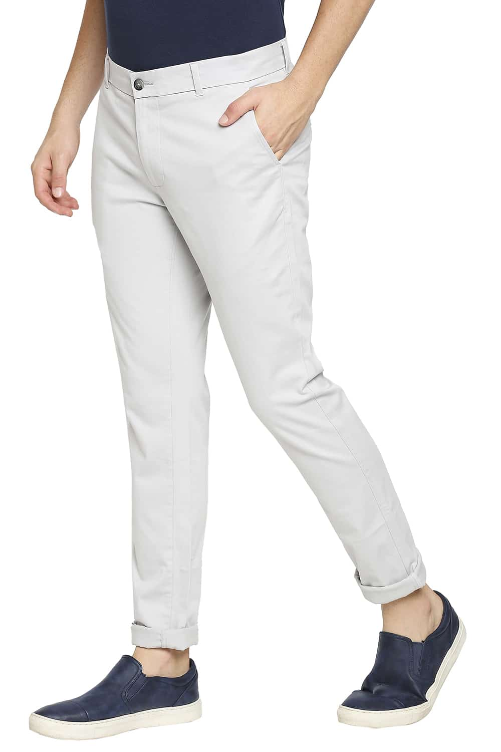 BASICS TAPERED FIT STRETCH TROUSER