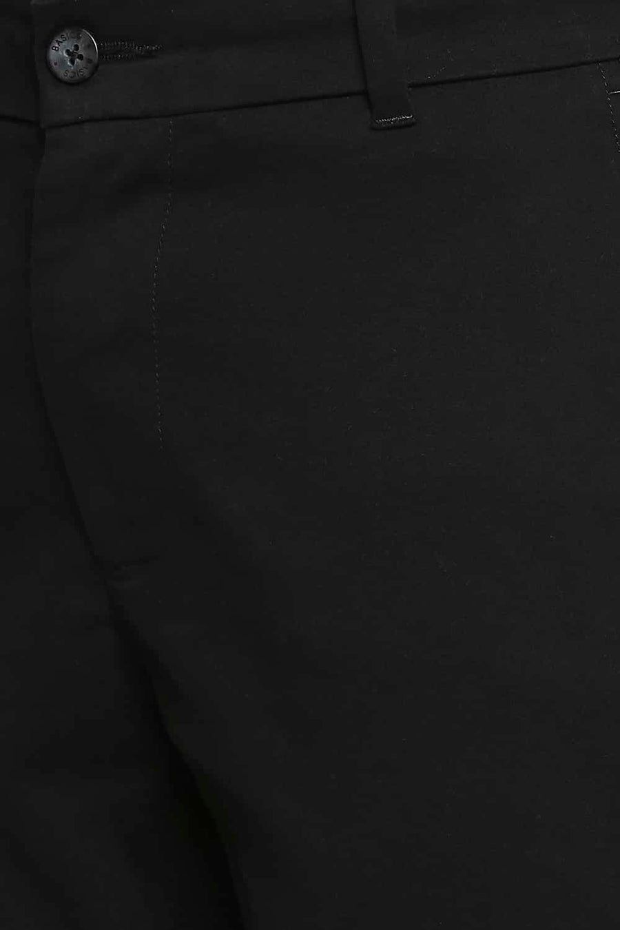 BASICS TAPERED FIT PHANTOM BLACK STRETCH TROUSER