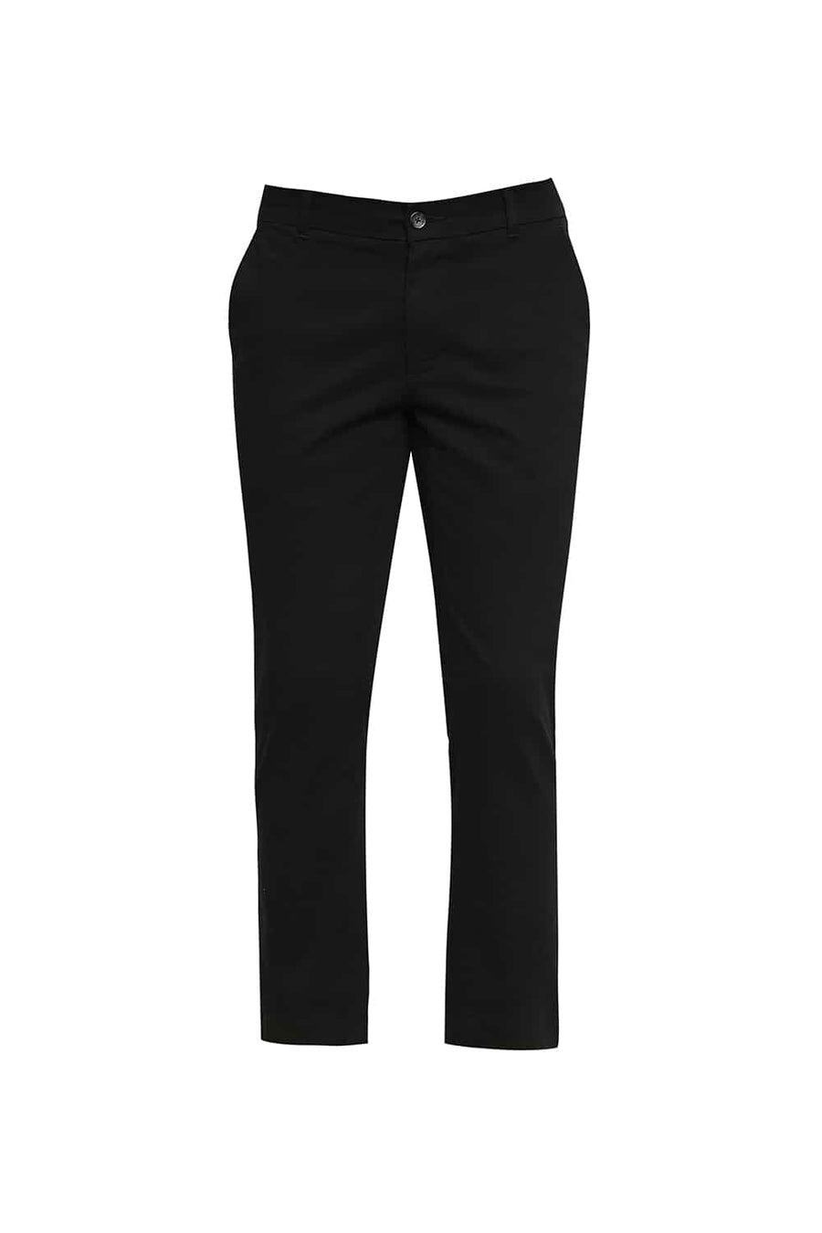 BASICS TAPERED FIT PHANTOM BLACK STRETCH TROUSER