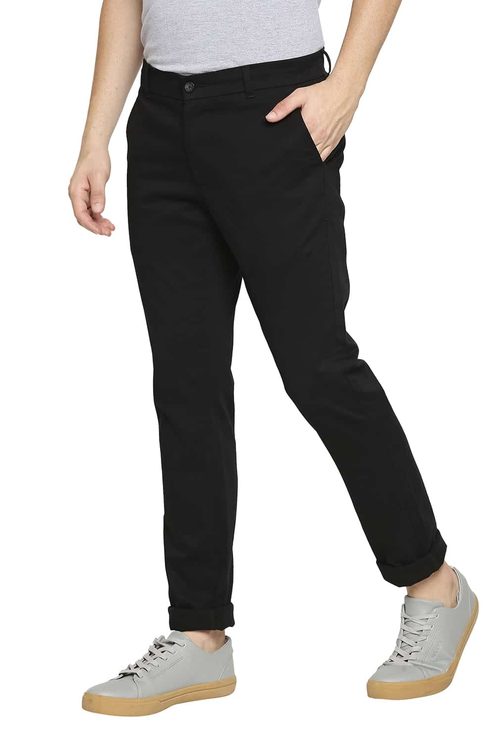 BASICS TAPERED FIT STRETCH TROUSER