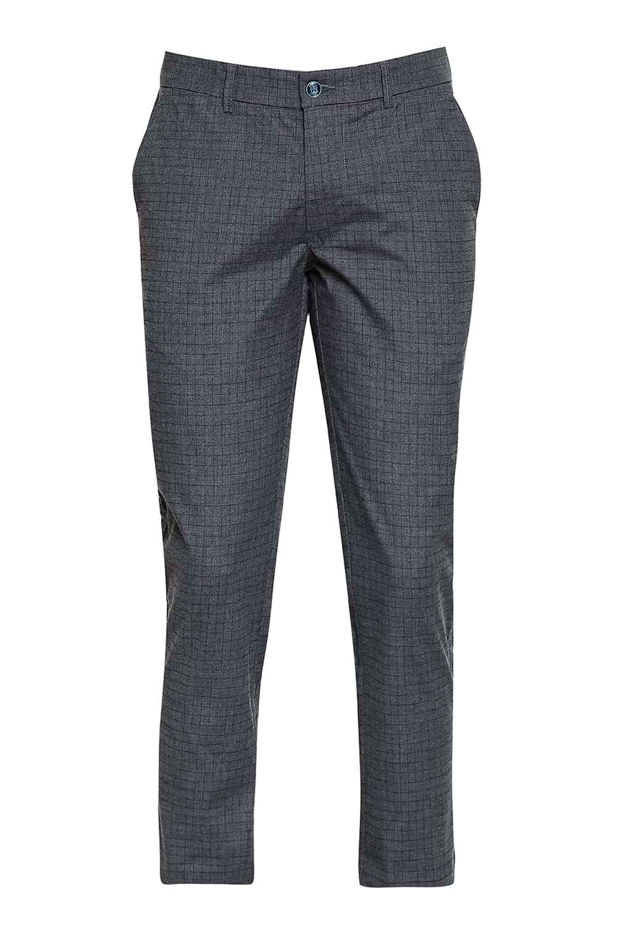 BASICS TAPERED FIT QUILL GREY STRETCH TROUSER
