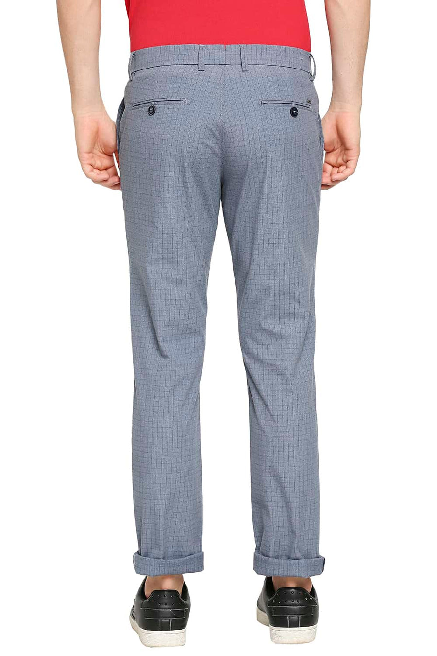 BASICS TAPERED FIT WINDWARD BLUE STRETCH TROUSER