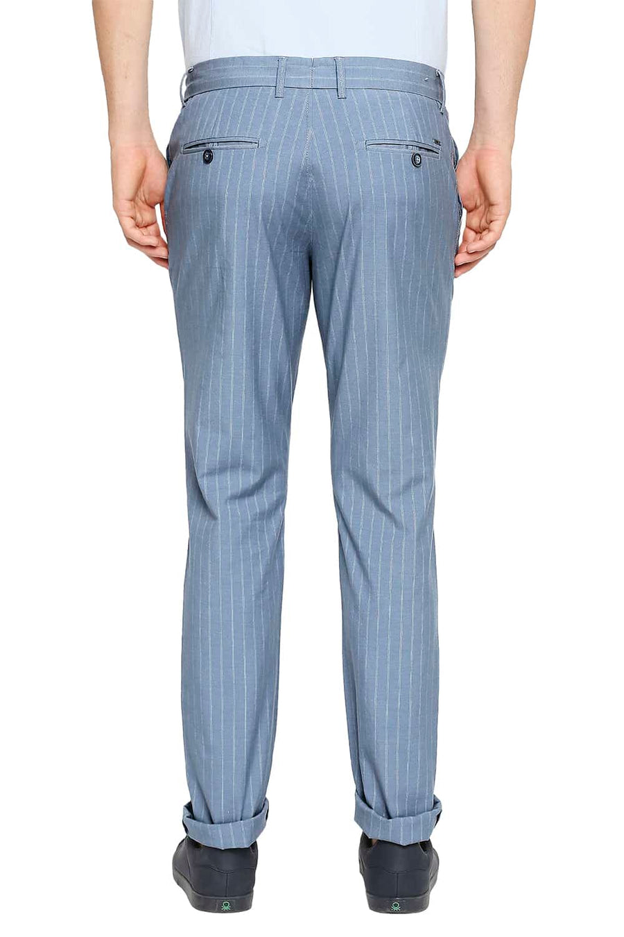 BASICS SKINNY FIT GLACIER BLUE STRETCH TROUSER