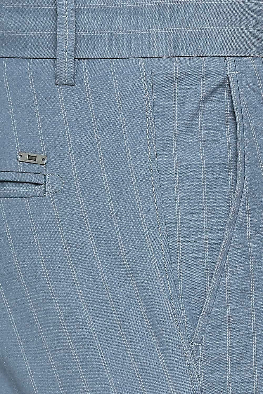 BASICS SKINNY FIT GLACIER BLUE STRETCH TROUSER