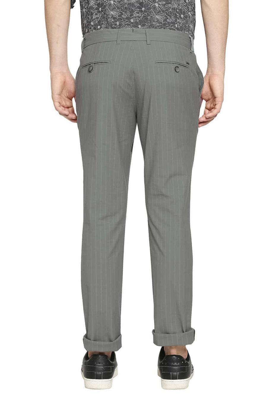 BASICS SKINNY FIT GRIFFIN GREY STRETCH TROUSER