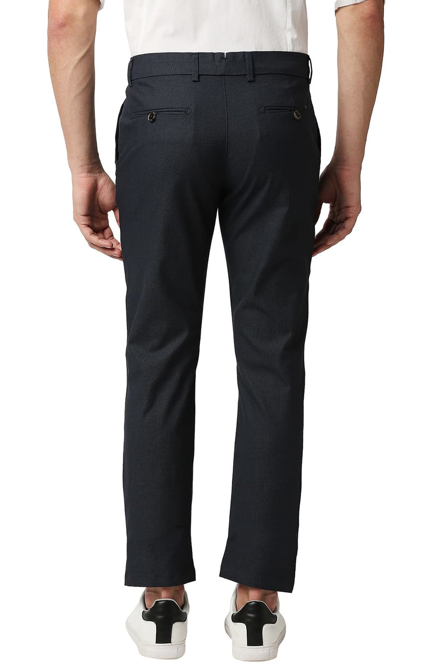 BASICS TAPERED FIT WREN BROWN STRETCH TROUSER