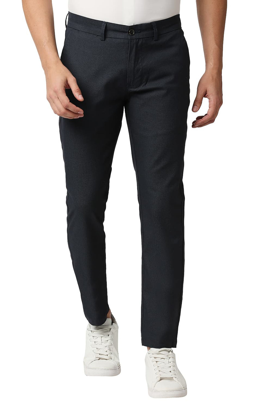 BASICS TAPERED FIT WREN BROWN STRETCH TROUSER