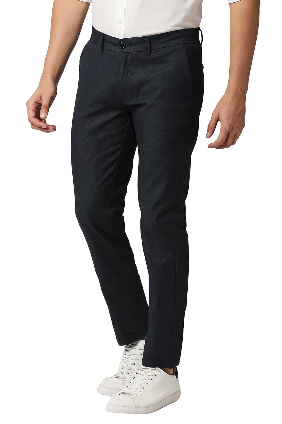 BASICS TAPERED FIT WREN BROWN STRETCH TROUSER