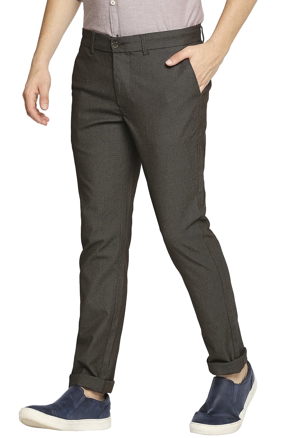 BASICS TAPERED FIT STRETCH TROUSER