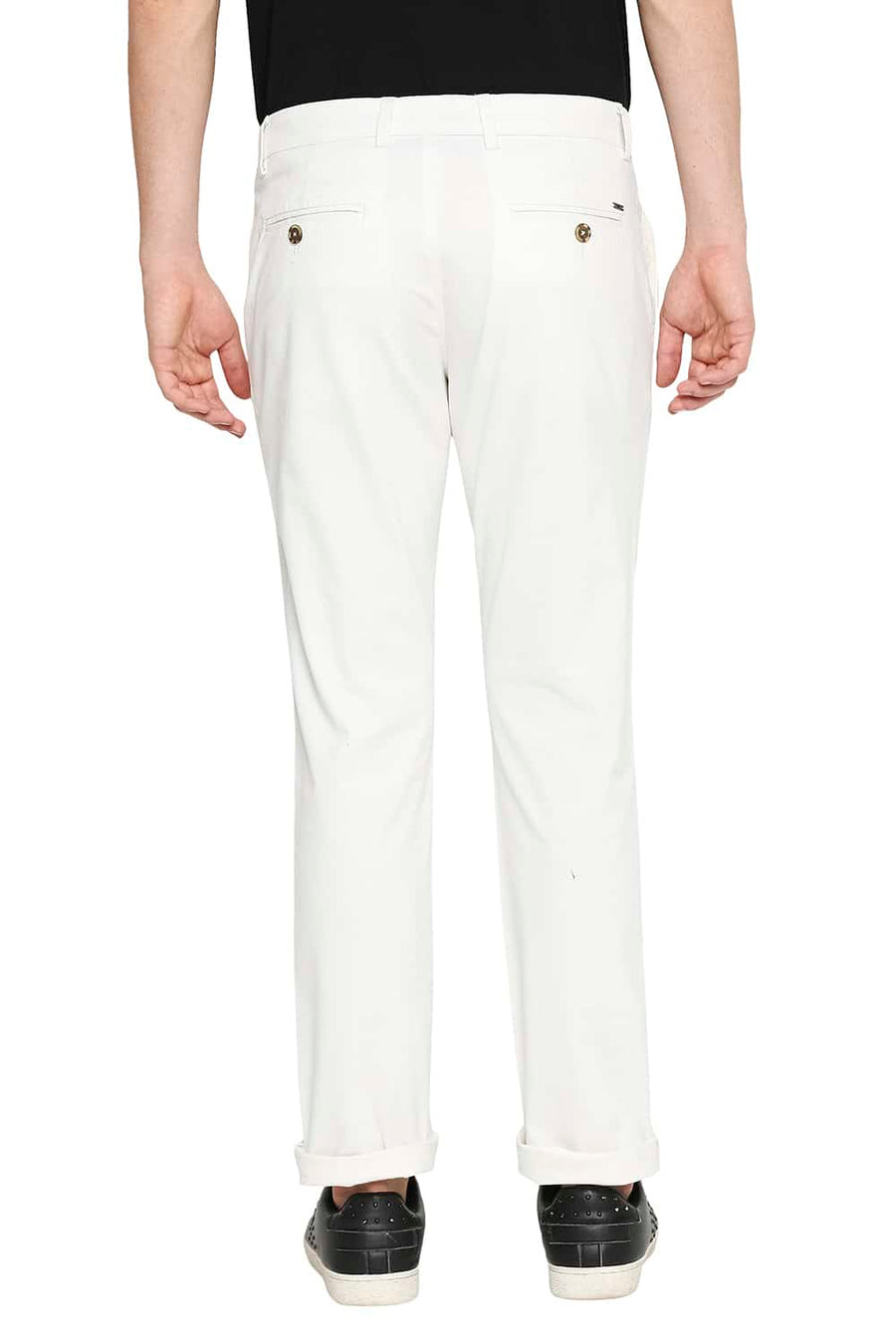 BASICS TAPERED FIT MARSHMALLOW ECRU STRETCH TROUSER