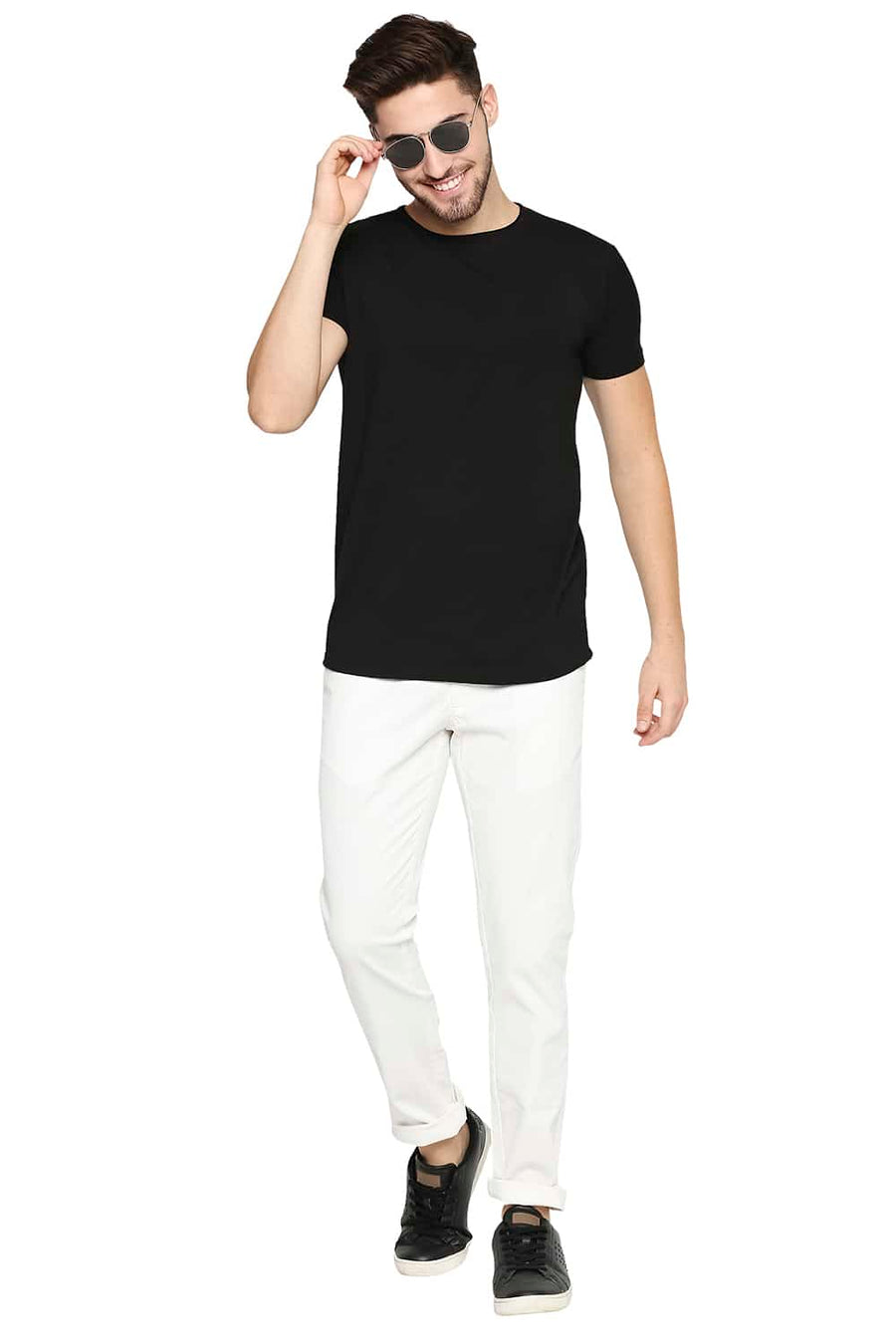 BASICS TAPERED FIT MARSHMALLOW ECRU STRETCH TROUSER