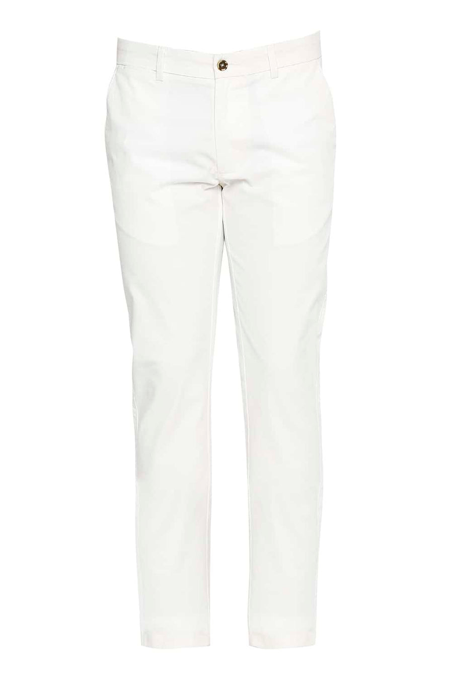 BASICS TAPERED FIT MARSHMALLOW ECRU STRETCH TROUSER