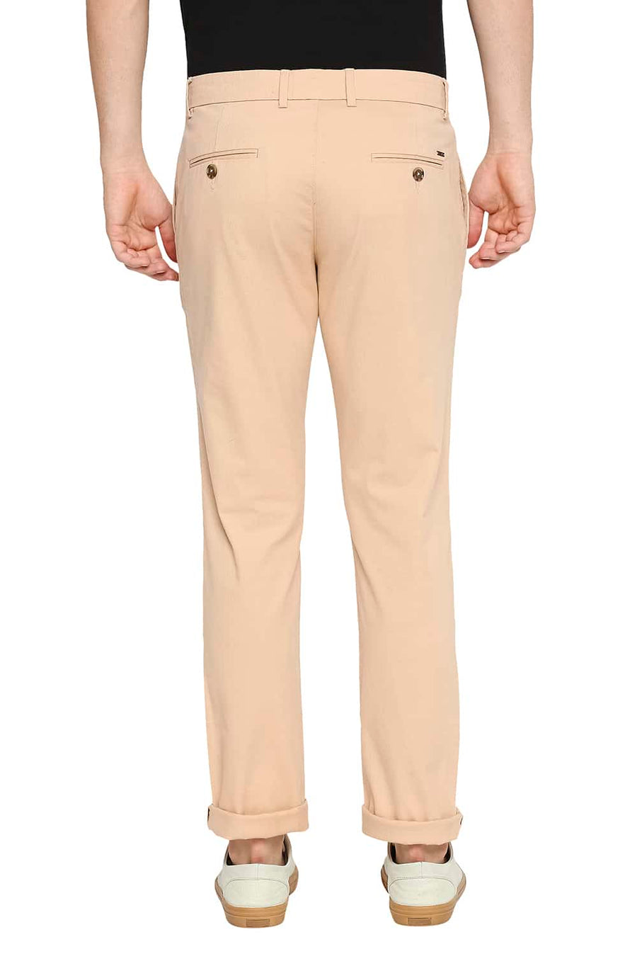 BASICS TAPERED FIT AMBERLIGHT ORANGE STRETCH TROUSER
