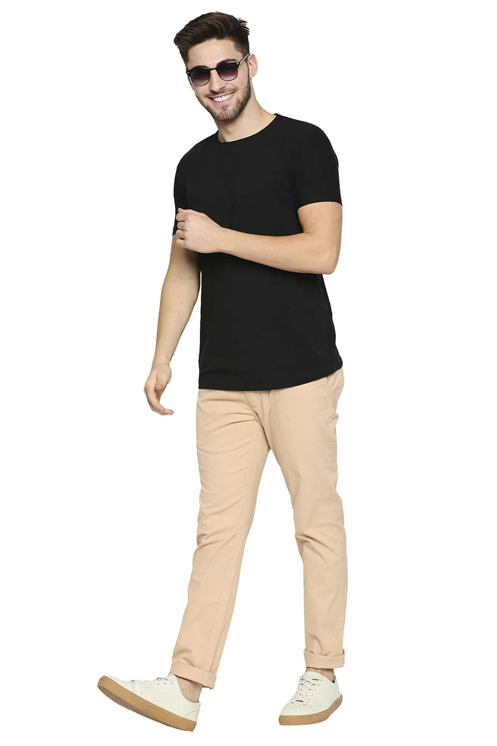 BASICS TAPERED FIT STRETCH TROUSER