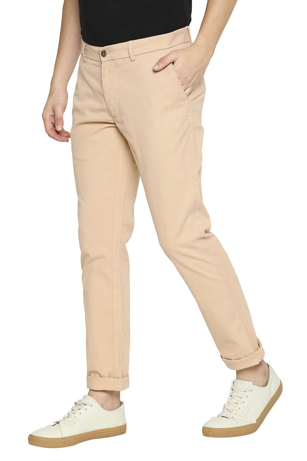 BASICS TAPERED FIT STRETCH TROUSER