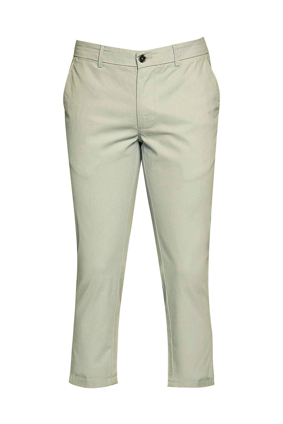 BASICS TAPERED FIT SWAMP GREEN STRETCH TROUSER