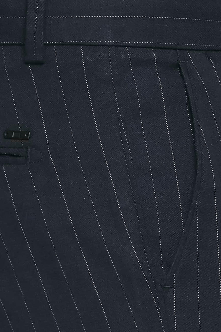 BASICS TAPERED FIT COLLEGIATE NZVY STRETCH TROUSER