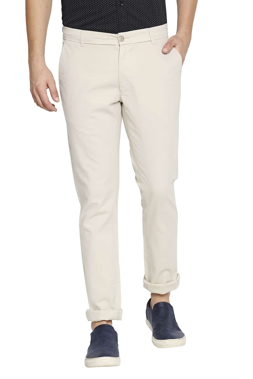 BASICS TAPERED FIT STRETCH TROUSER