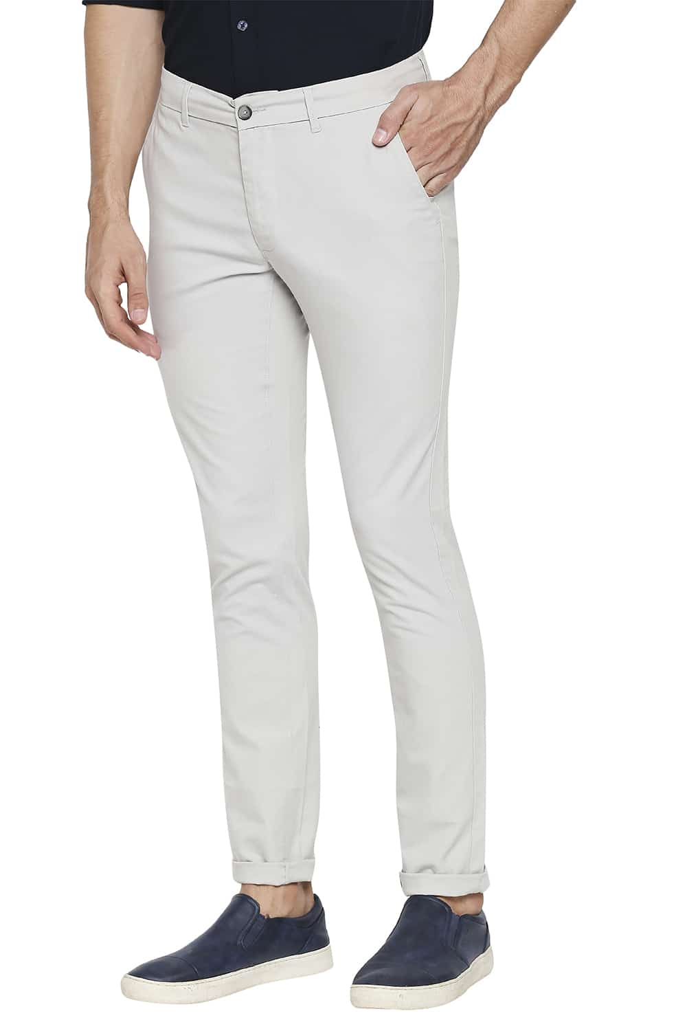 BASICS TAPERED FIT STRETCH TROUSER