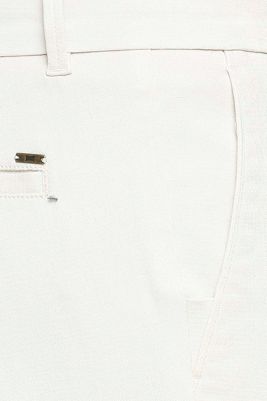 BASICS TAPERED FIT MARSHMALLOW ECRU STRETCH TROUSER