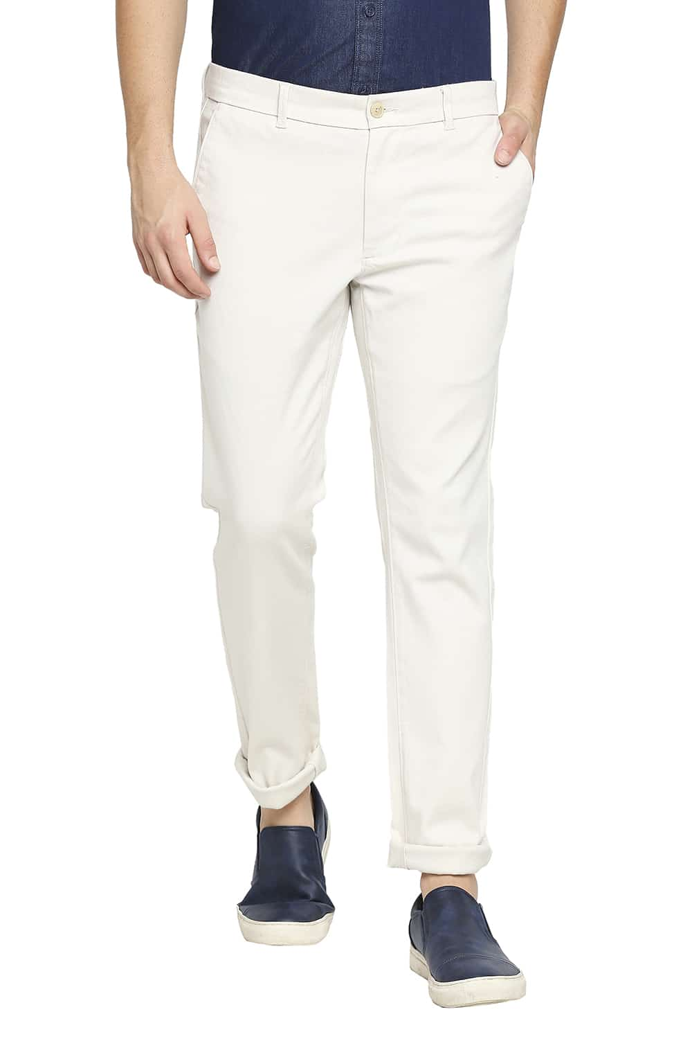 BASICS TAPERED FIT STRETCH TROUSER