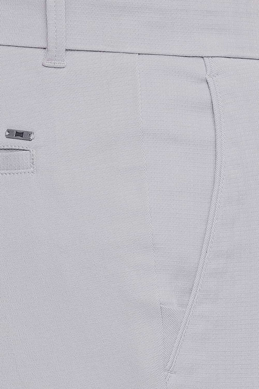 BASICS TAPERED FIT SCONCE GREY STRETCH TROUSER