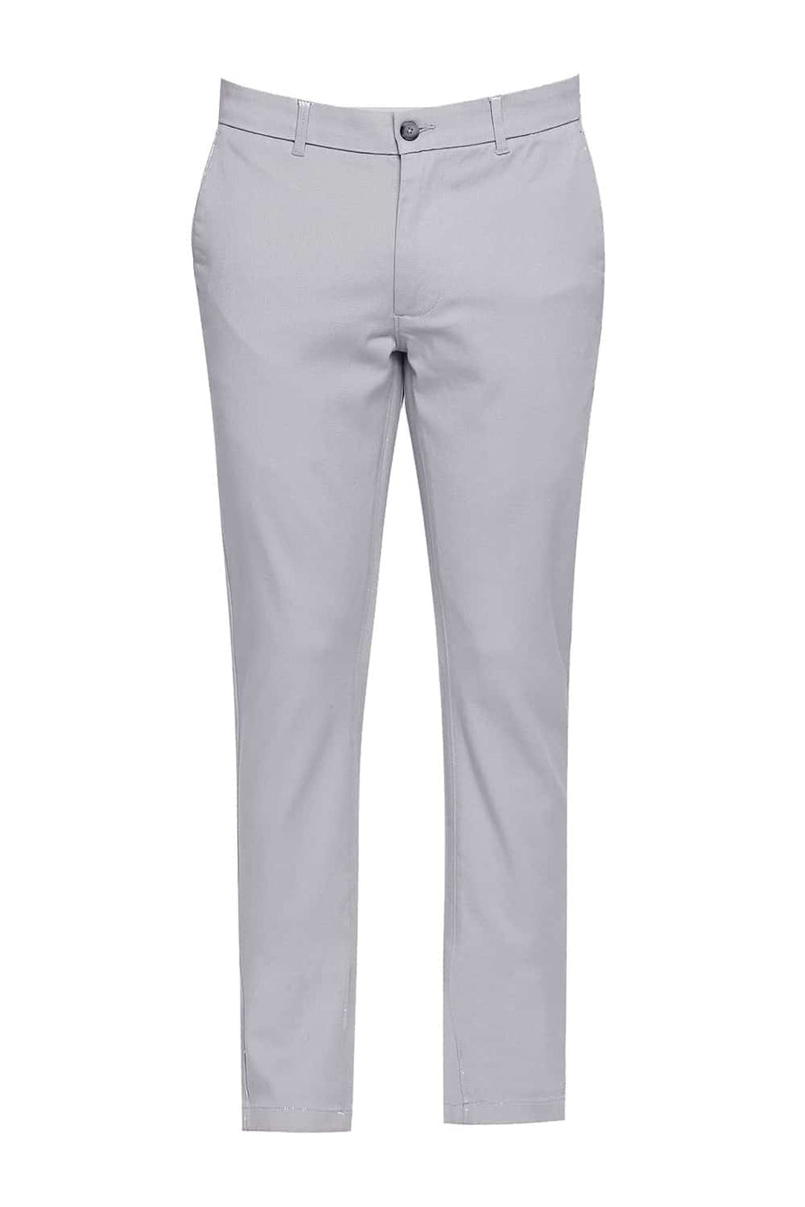 BASICS TAPERED FIT SCONCE GREY STRETCH TROUSER