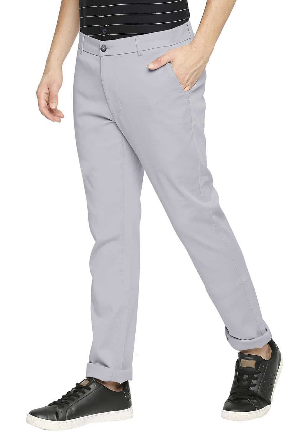 BASICS TAPERED FIT STRETCH TROUSER