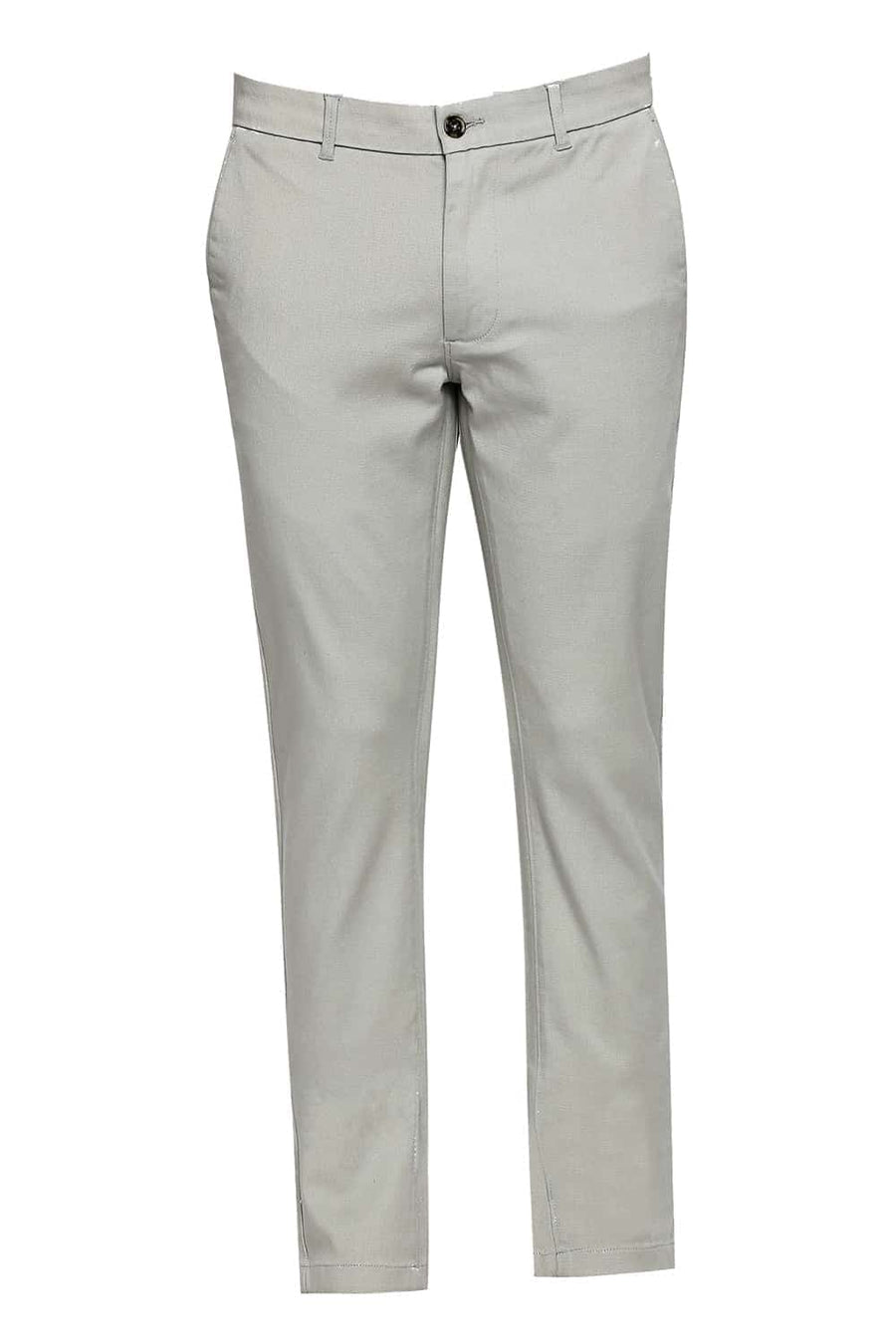 BASICS TAPERED FIT CELADON GREEN STRETCH TROUSER