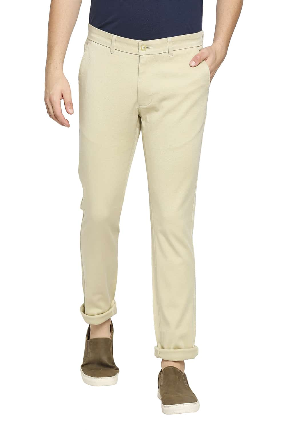 BASICS TAPERED FIT STRETCH TROUSER