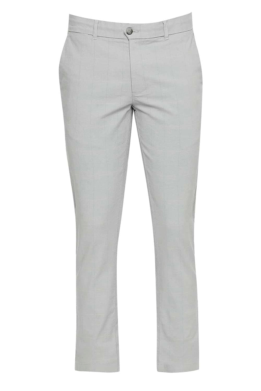 BASICS TAPERED FIT QUARRY GREY STRETCH TROUSER