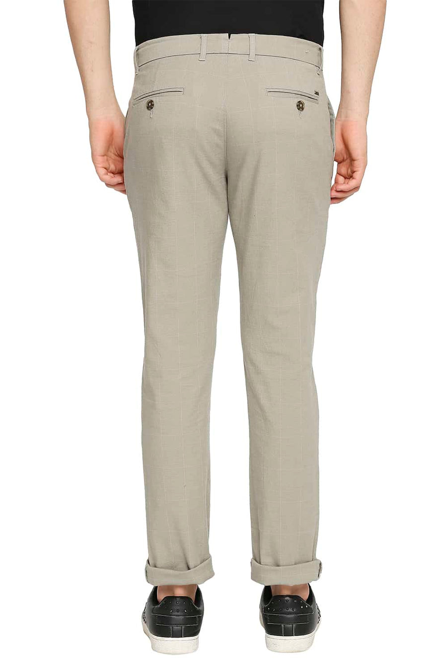 BASICS TAPERED FIT SENECCA BEIGE STRETCH TROUSER