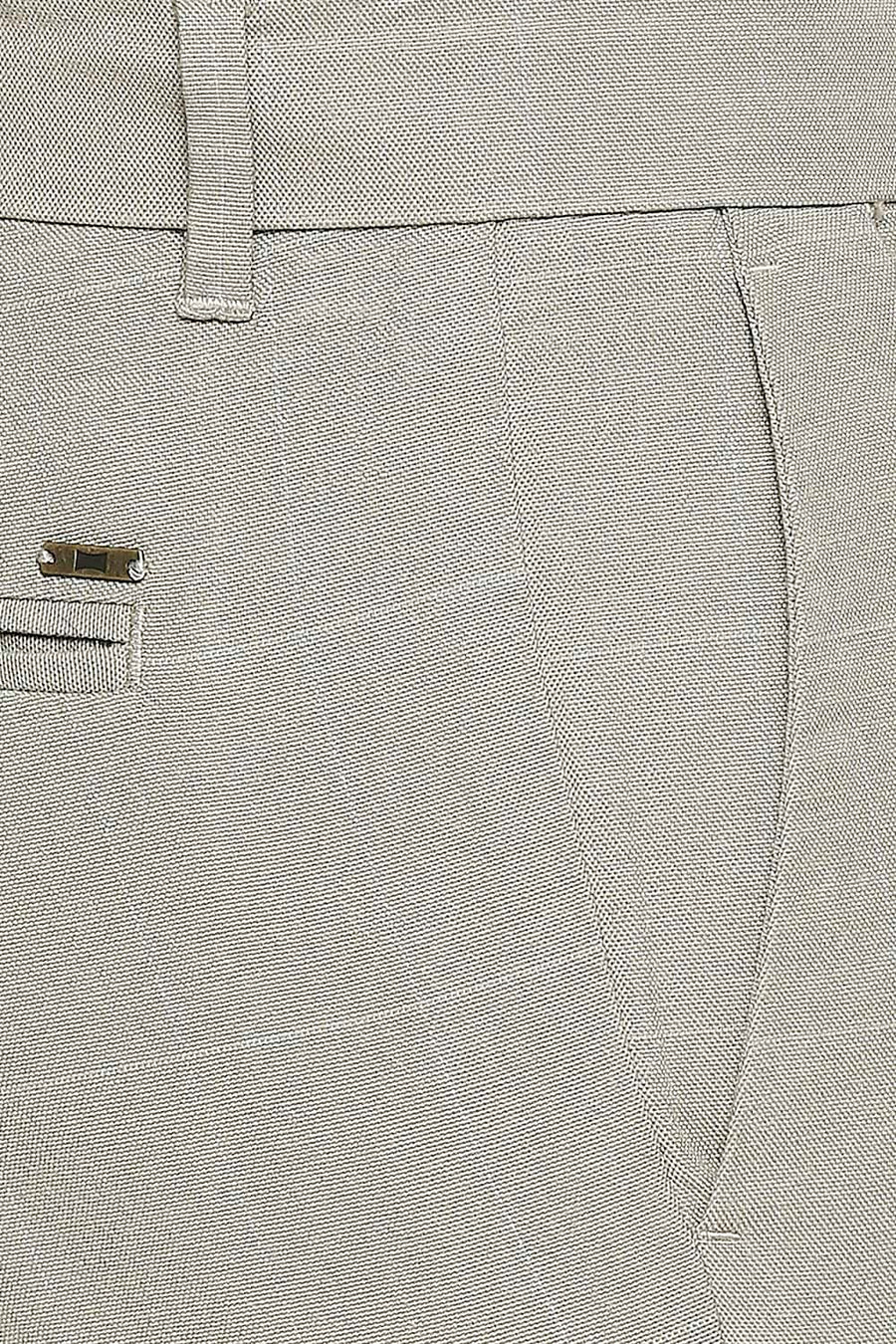 BASICS TAPERED FIT SENECCA BEIGE STRETCH TROUSER