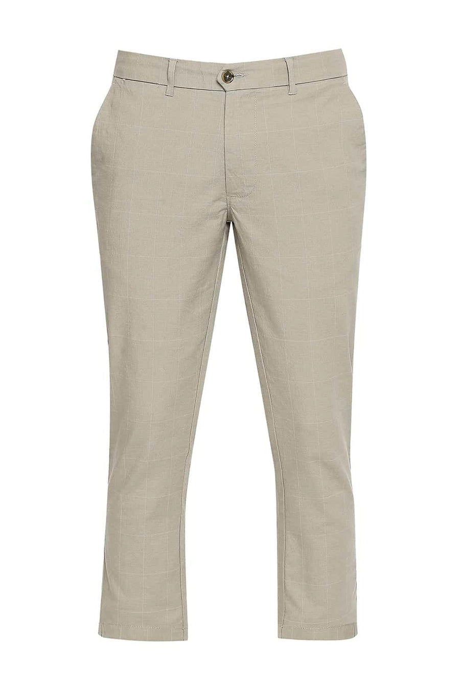 BASICS TAPERED FIT SENECCA BEIGE STRETCH TROUSER