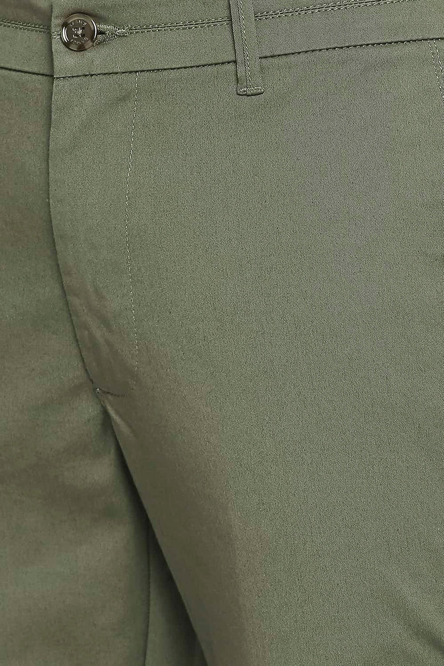 BASICS TAPERED FIT DOUGLAS GREEN STRETCH TROUSER