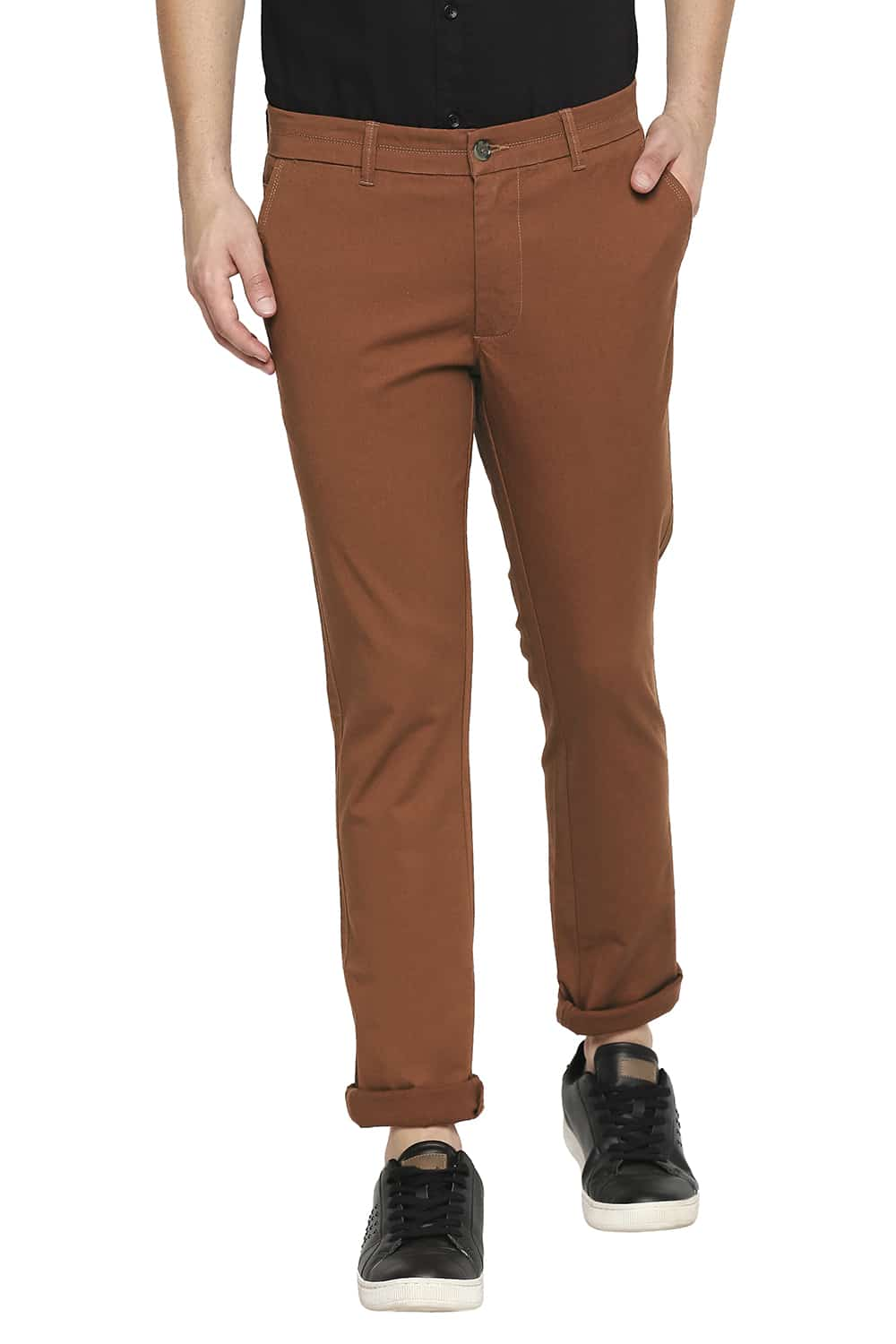 BASICS TAPERED FIT STRETCH TROUSER