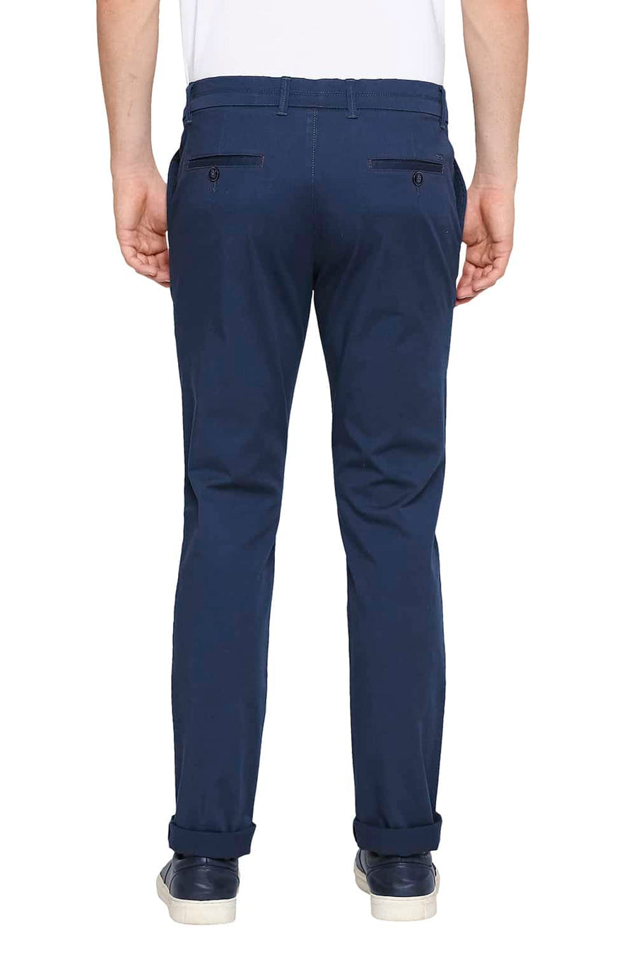 BASICS TAPERED FIT KEY-LARGO BLUE STRETCH TROUSER