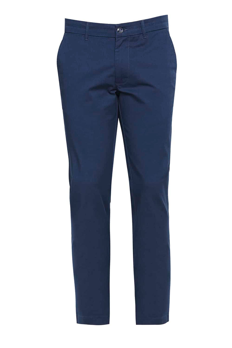 BASICS TAPERED FIT KEY-LARGO BLUE STRETCH TROUSER