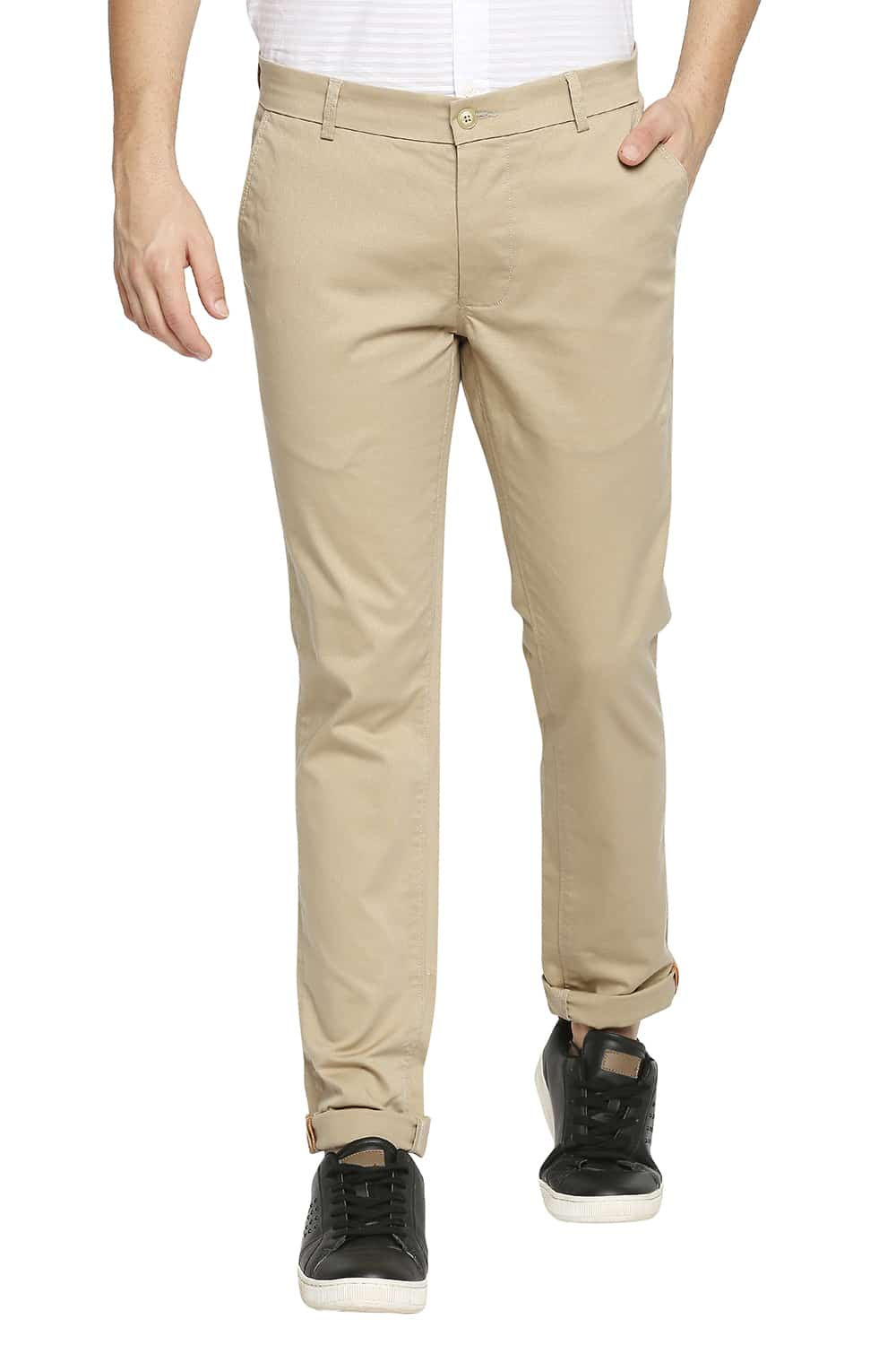 BASICS TAPERED FIT STRETCH TROUSER