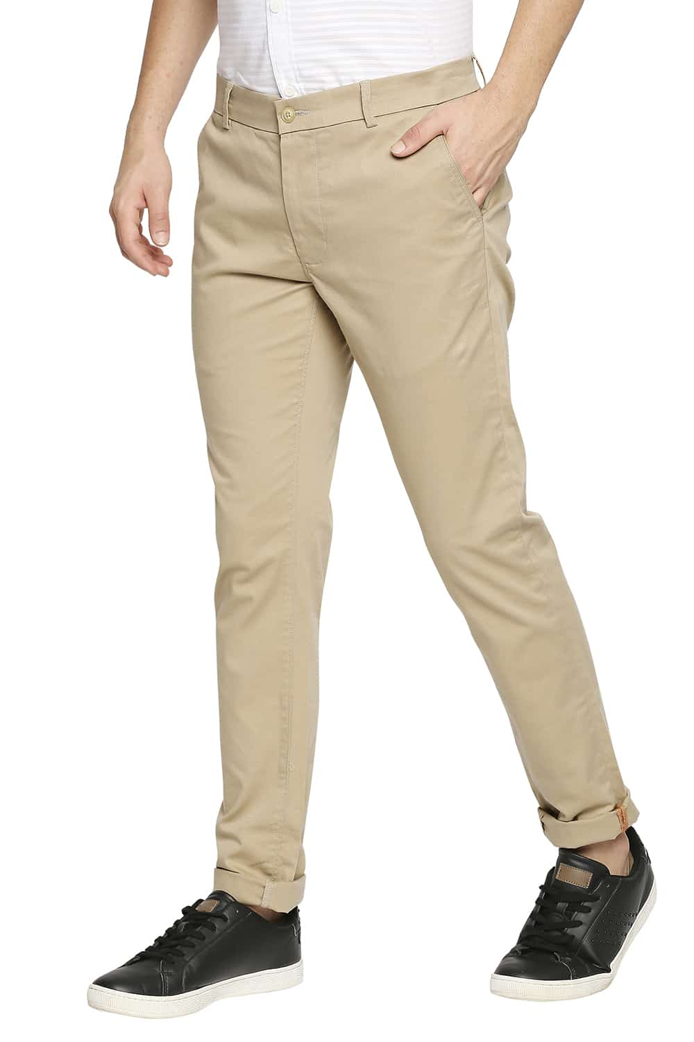 BASICS TAPERED FIT STRETCH TROUSER