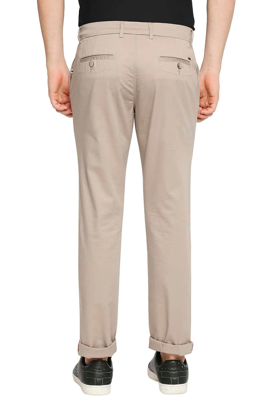 BASICS TAPERED FIT DUNE BEIGE STRETCH TROUSER