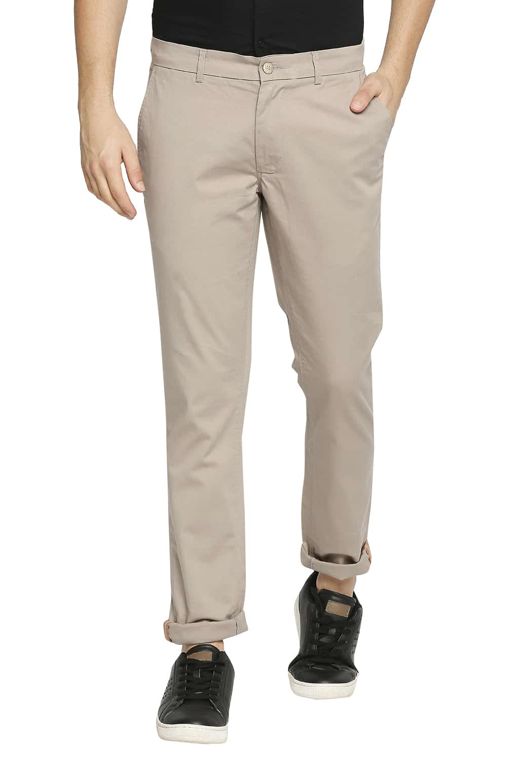 BASICS TAPERED FIT STRETCH TROUSER