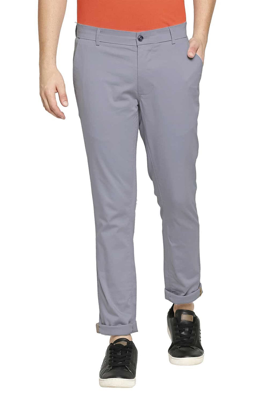 BASICS TAPERED FIT DAWN BLUE STRETCH TROUSER