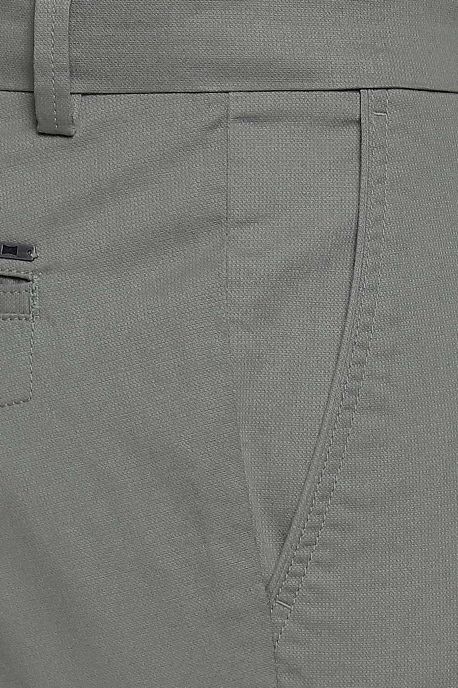 BASICS TAPERED FIT ICEBERG GREEN STRETCH TROUSER